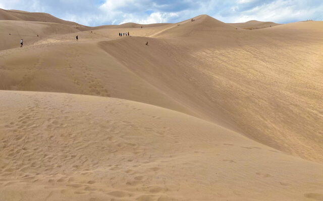 Sand Sledding at Great Sand Dunes National Park